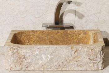 Noçe Patlatma Mermer Köşeli Lavabo & Evye