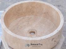 Traverten Silindir Lavabo