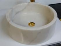 Silindir Sarılı Mermer Lavabo & Evye