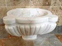 Kavun Dilimi Özel Desen Mermer Kurna