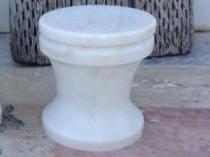 Beyaz Beli İnce Mermer Oturak & Tabure