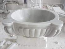 Elips İşlemeli Homojen Mermer Kurna