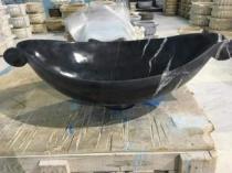 Kayık Siyah Mermer Lavabo & Evye