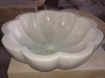 Papatya Beyaz Mermer Evye & Lavabo