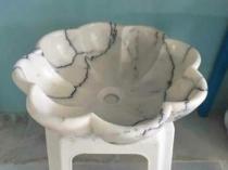 Papatya Leylak Mermer Lavabo & Evye